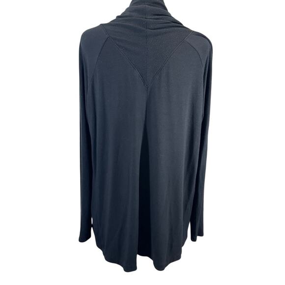 2/$25 Athleta Nirvana Wear Two Ways Wrap Cardi Cardigan Black Athleisure Witchy - Picture 8 of 12